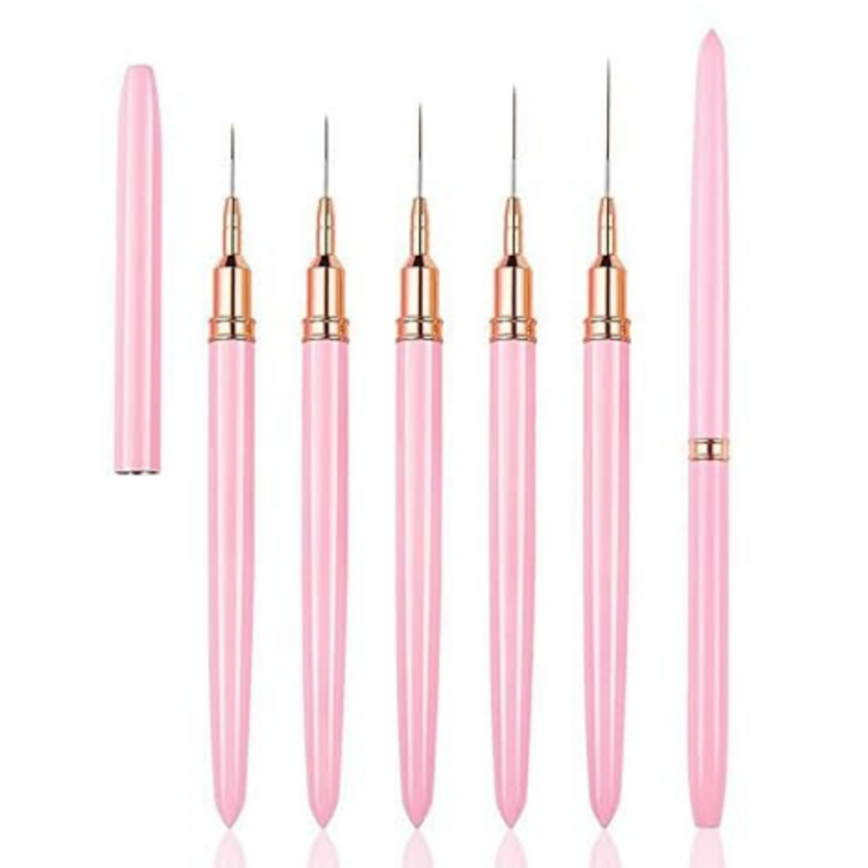 Nail Art Brush For Thin Details (Set 5pcs)