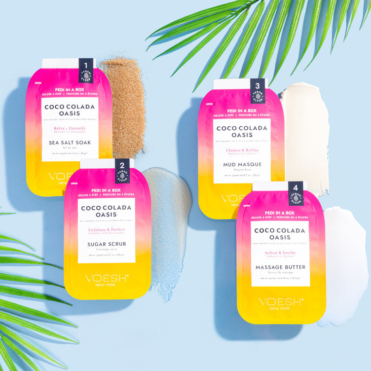 VOESH - Deluxe Pedicure 4in1 Case 50pcs - Coco Colada Oasis