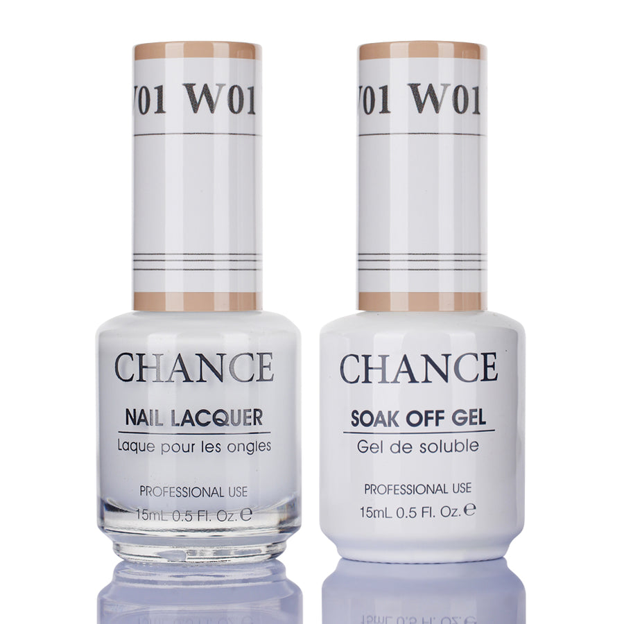 Chance Gel & Nail Lacquer Duo 0.5oz - Shade of White Collection/ 10 Colors