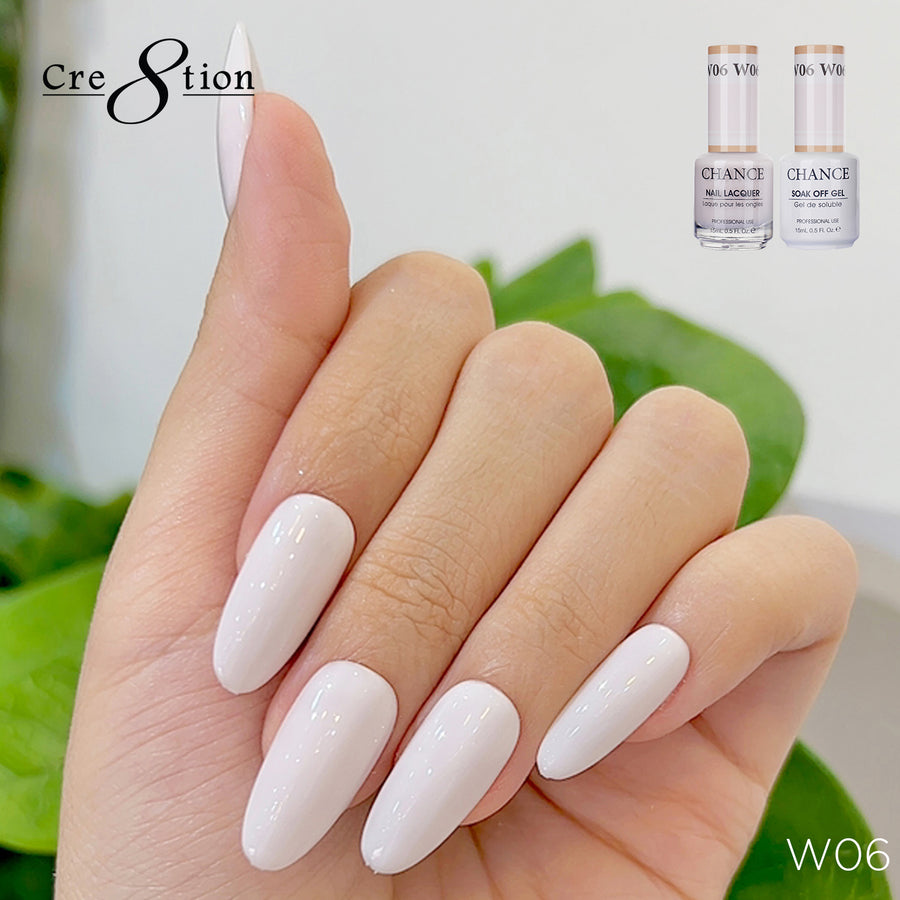 Chance Gel & Nail Lacquer Duo 0.5oz - Shade of White Collection/ 10 Colors