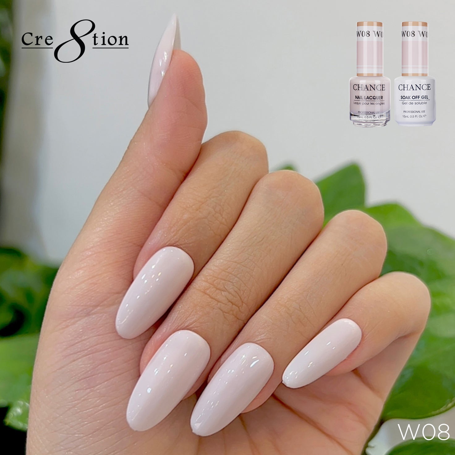 Chance Gel & Nail Lacquer Duo 0.5oz - Shade of White Collection/ 10 Colors