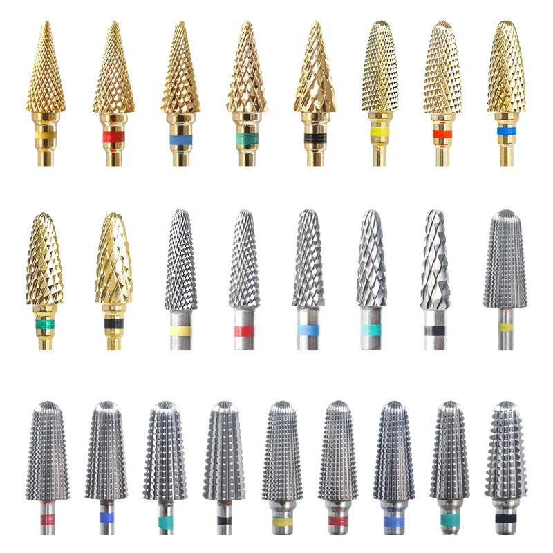 Nail Drill Bit 3/32 Inch Different Grind and Shape (60 Bits Variants)
