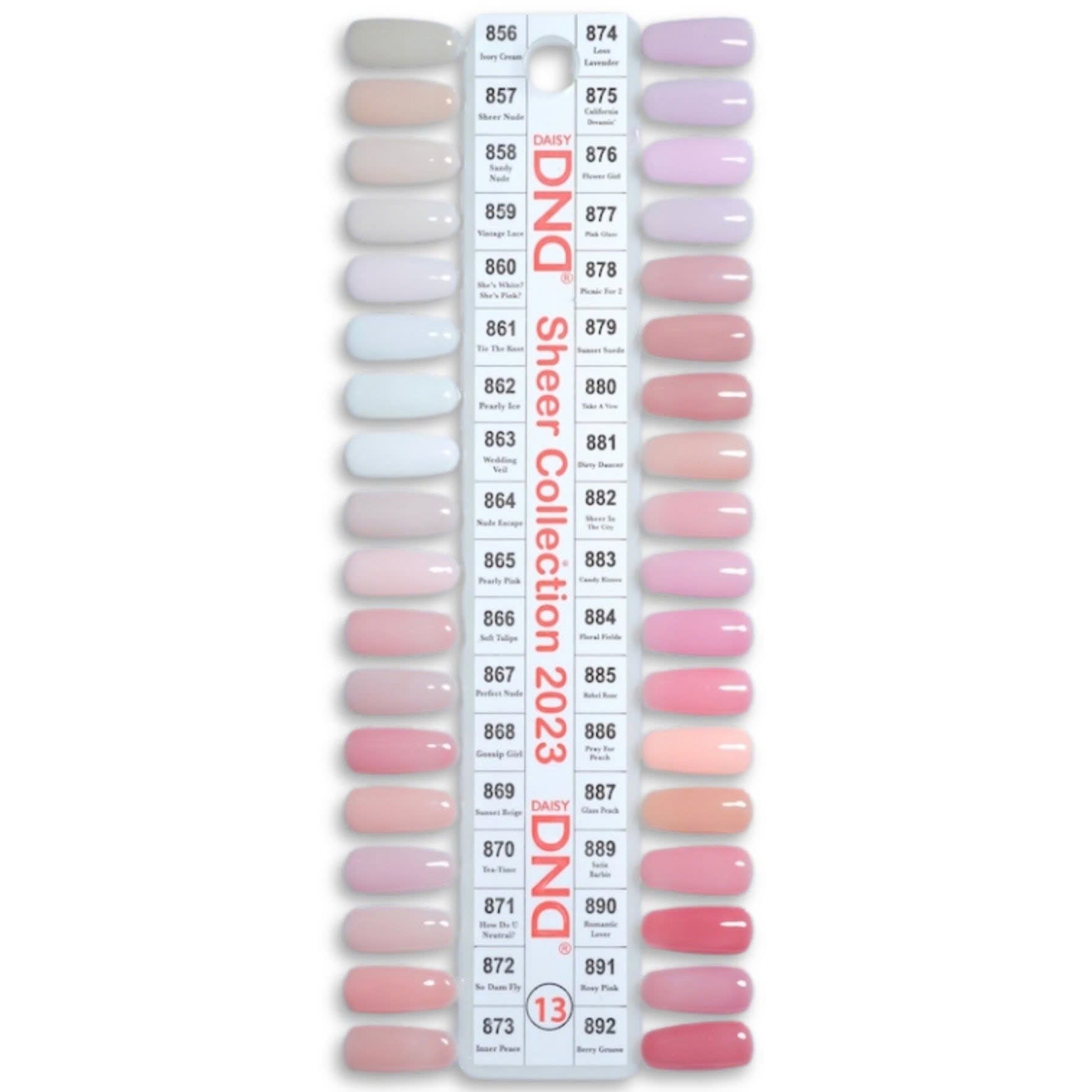 DND - Colors Sample Chart (#01 - #16)