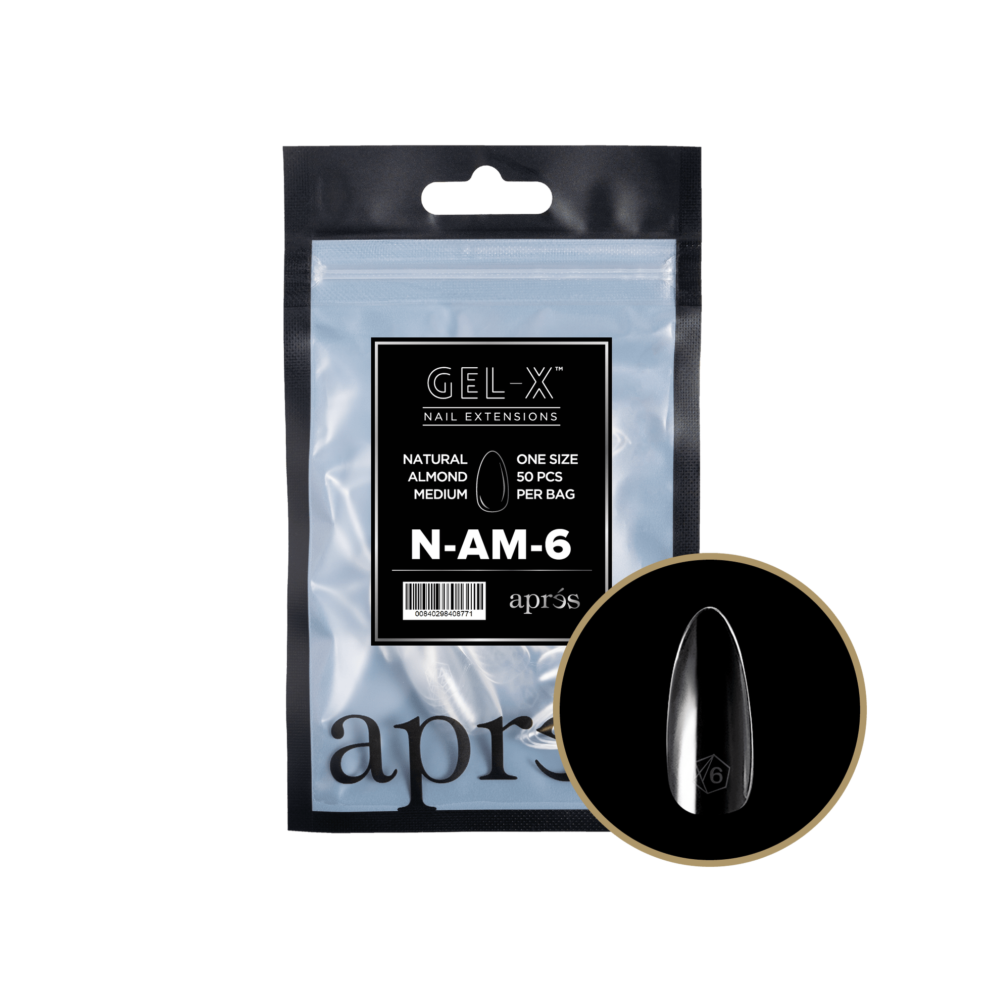 Apres Gel-X Tips 2.0 - NATURAL Almond Refill Bag