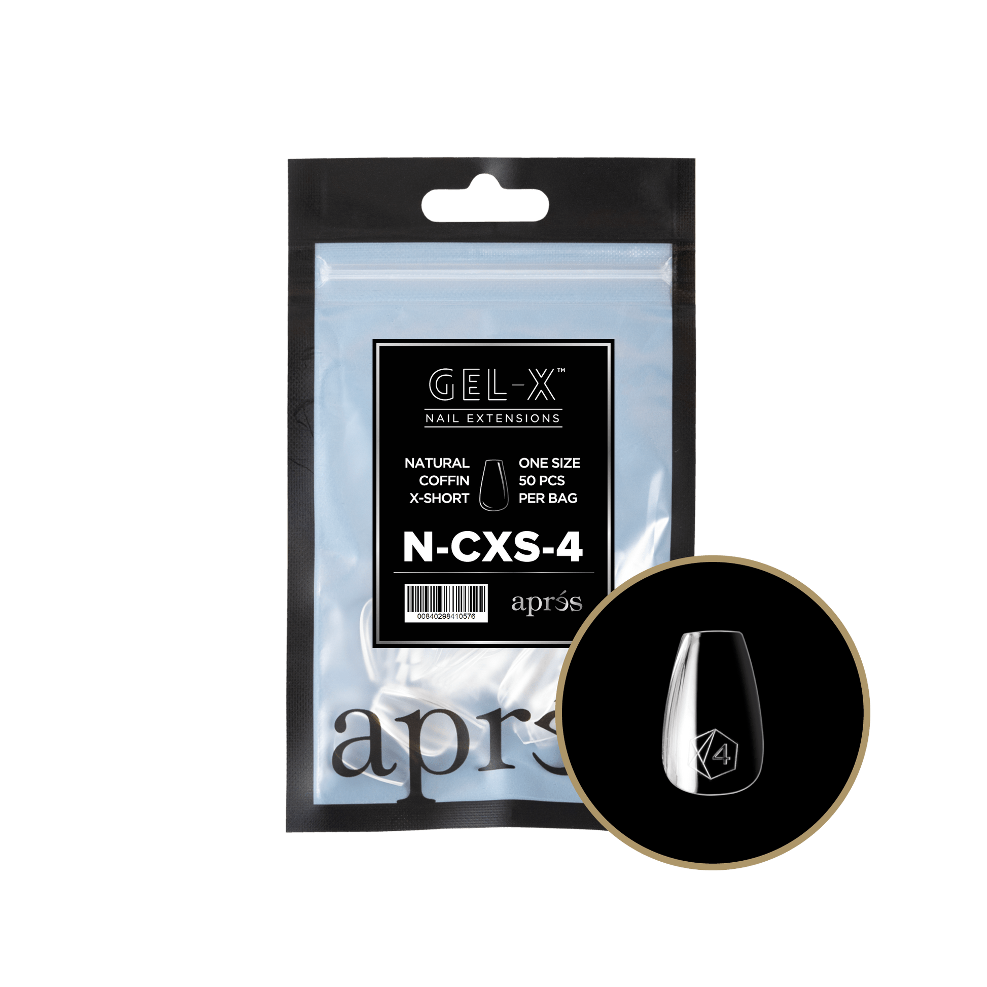 Apres Gel-X Tips 2.0 - NATURAL Coffin Refill Bag