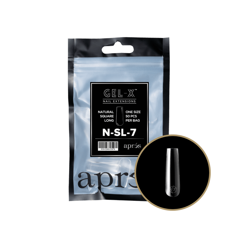 Apres Gel-X Tips 2.0 - NATURAL Square Refill Bag