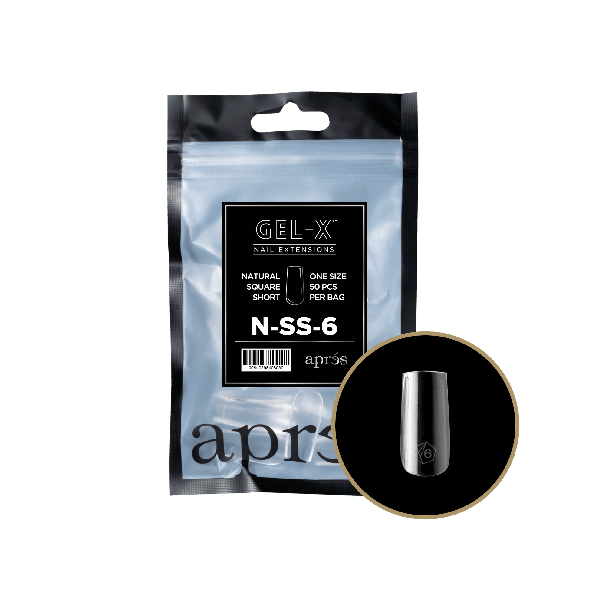 Apres Gel-X Tips 2.0 - NATURAL Square Refill Bag