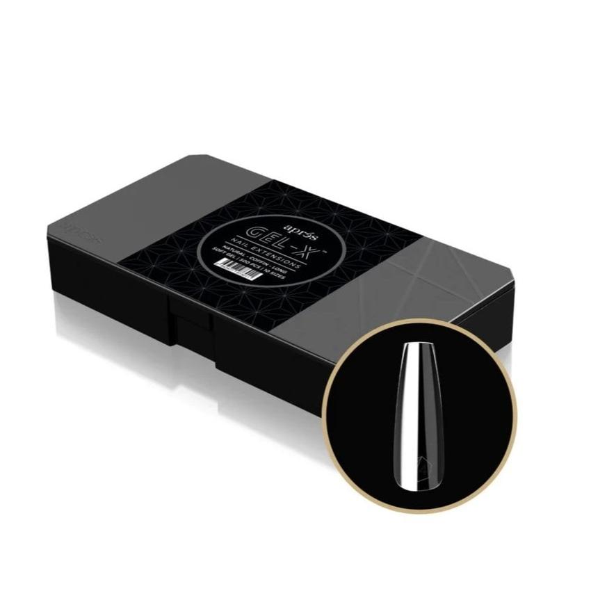 Apres - Gel X Tips Box: Natural Coffin (XS, S, M, L)