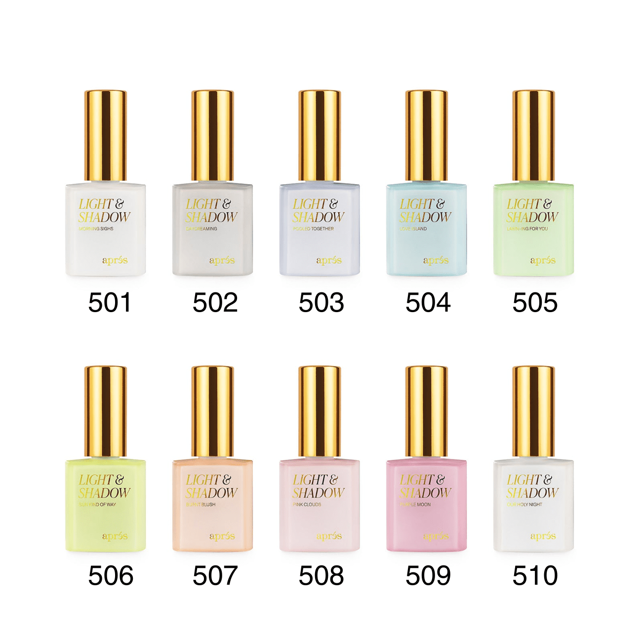 Apres - Light & Shadow - Sheer Gel Couleur Collection - Summer (#501-#510)