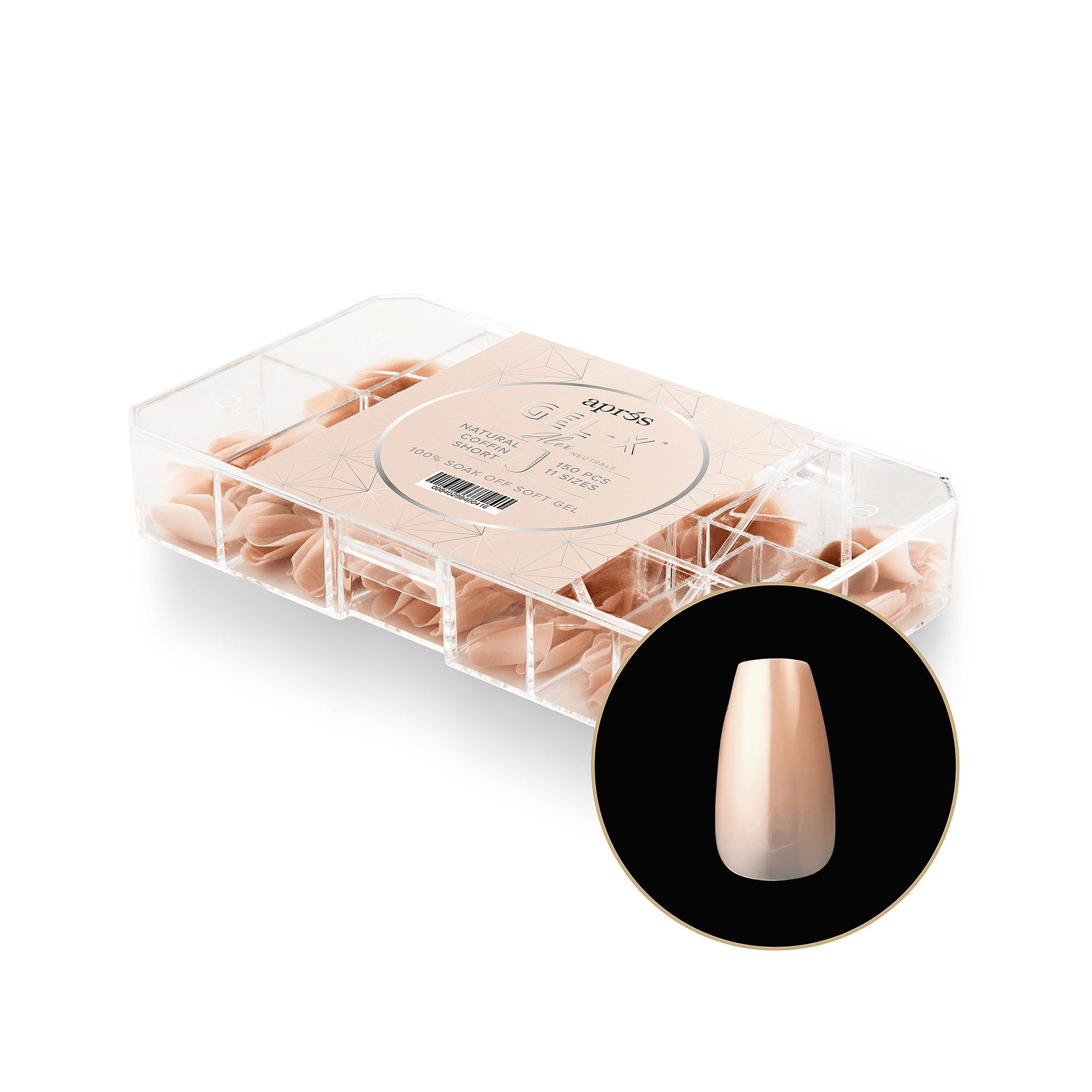 Apres Neutrals Gel-X Tips - Alex NATURAL 150pcs