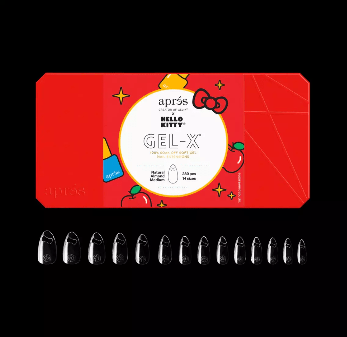 Apres x Hello Kitty - Natural Almond Medium Bow Cut Tip Box