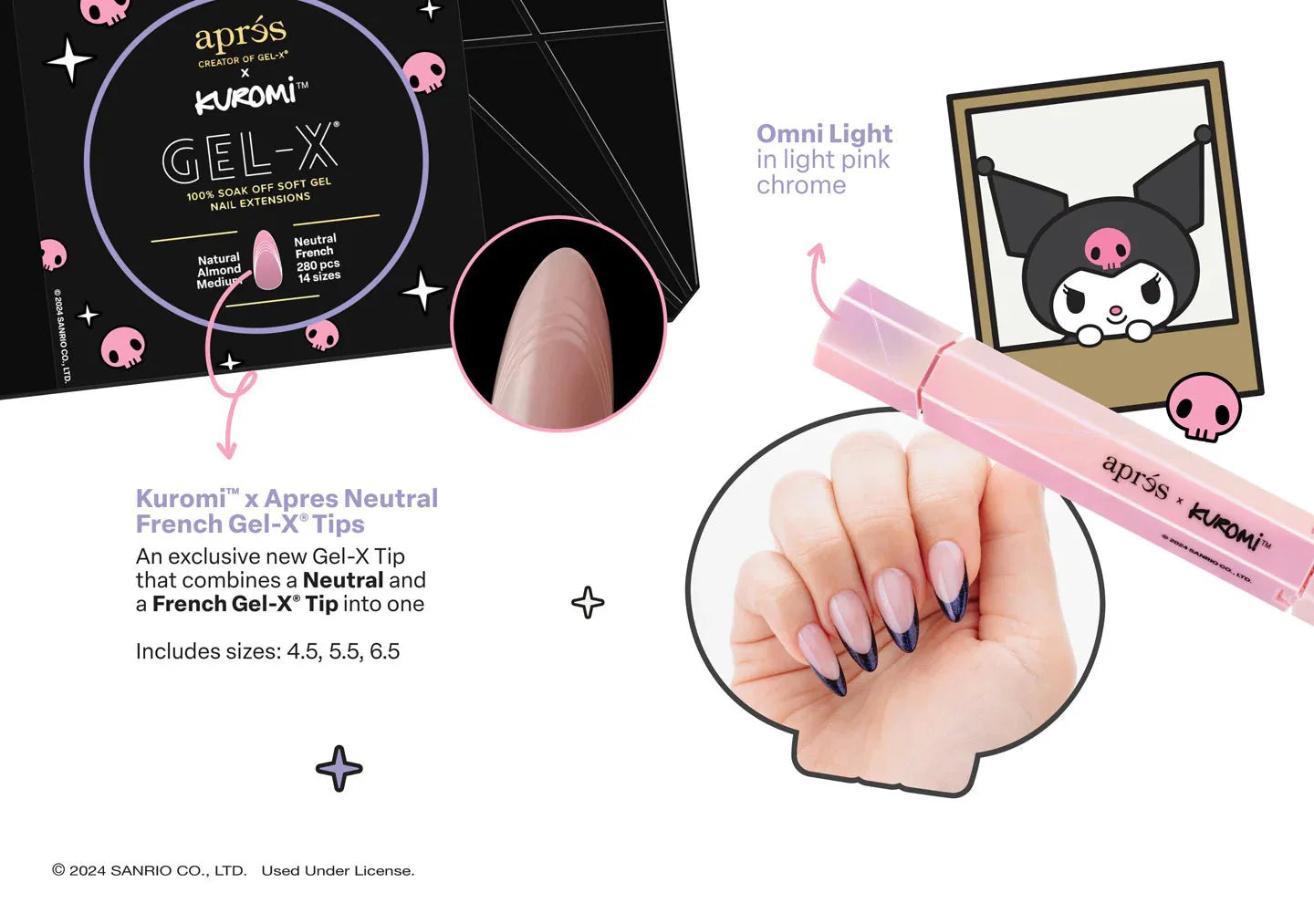 Apres x Kuromi - Nail Extension Kit Buy 1 get 1 Hello Kitty - Nail Extension Kit