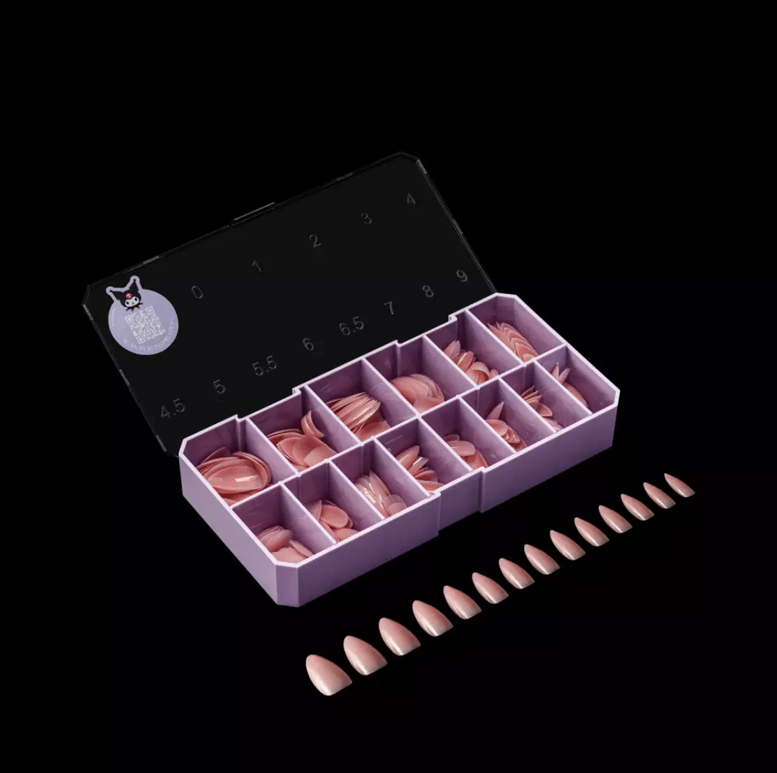 Apres x Kuromi - Neutral French Natural Almond Medium Tip Box