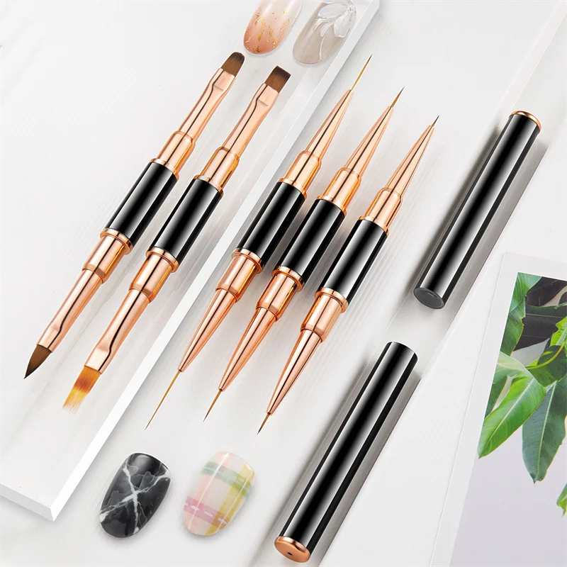 Nail Art Dual End Brush (Set 5pcs)