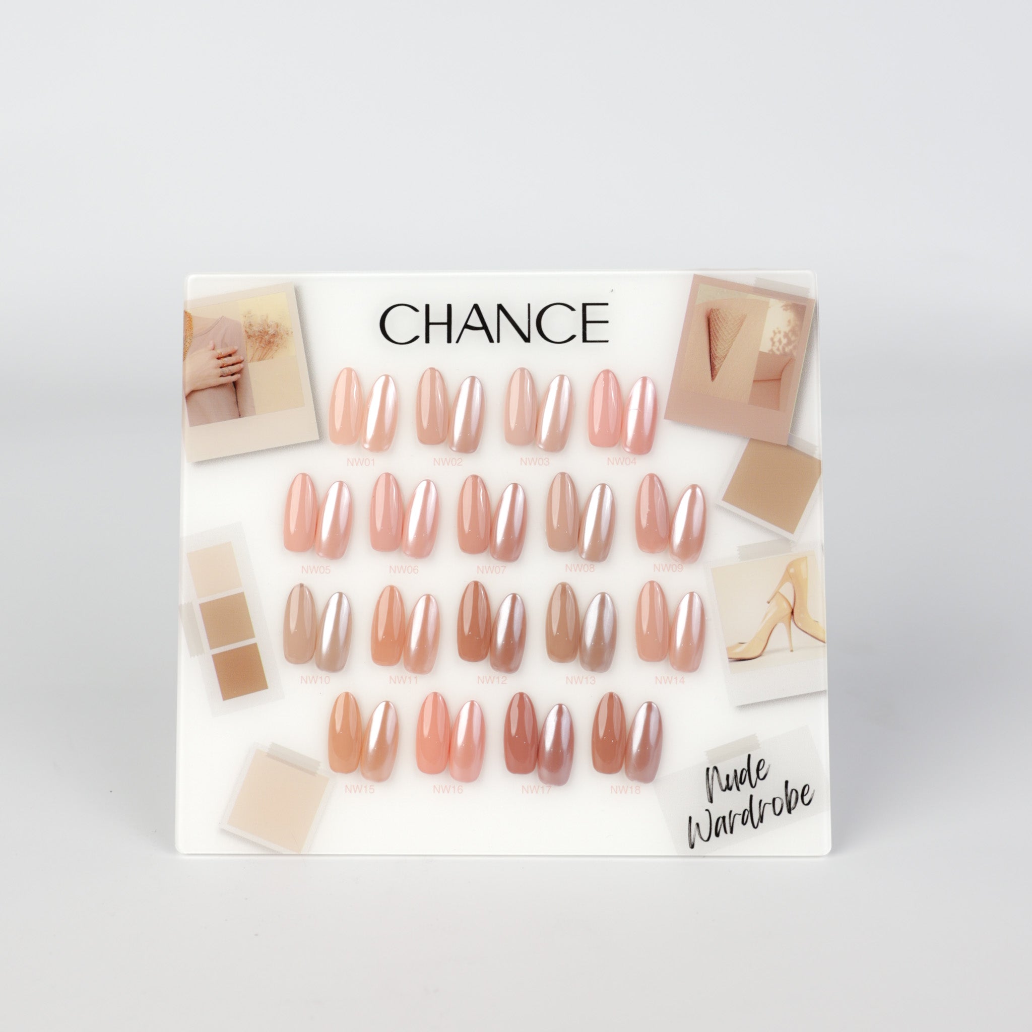 Chance Color Chance Counter Display Color Chart - Nude Wardrobe Collection 18 color