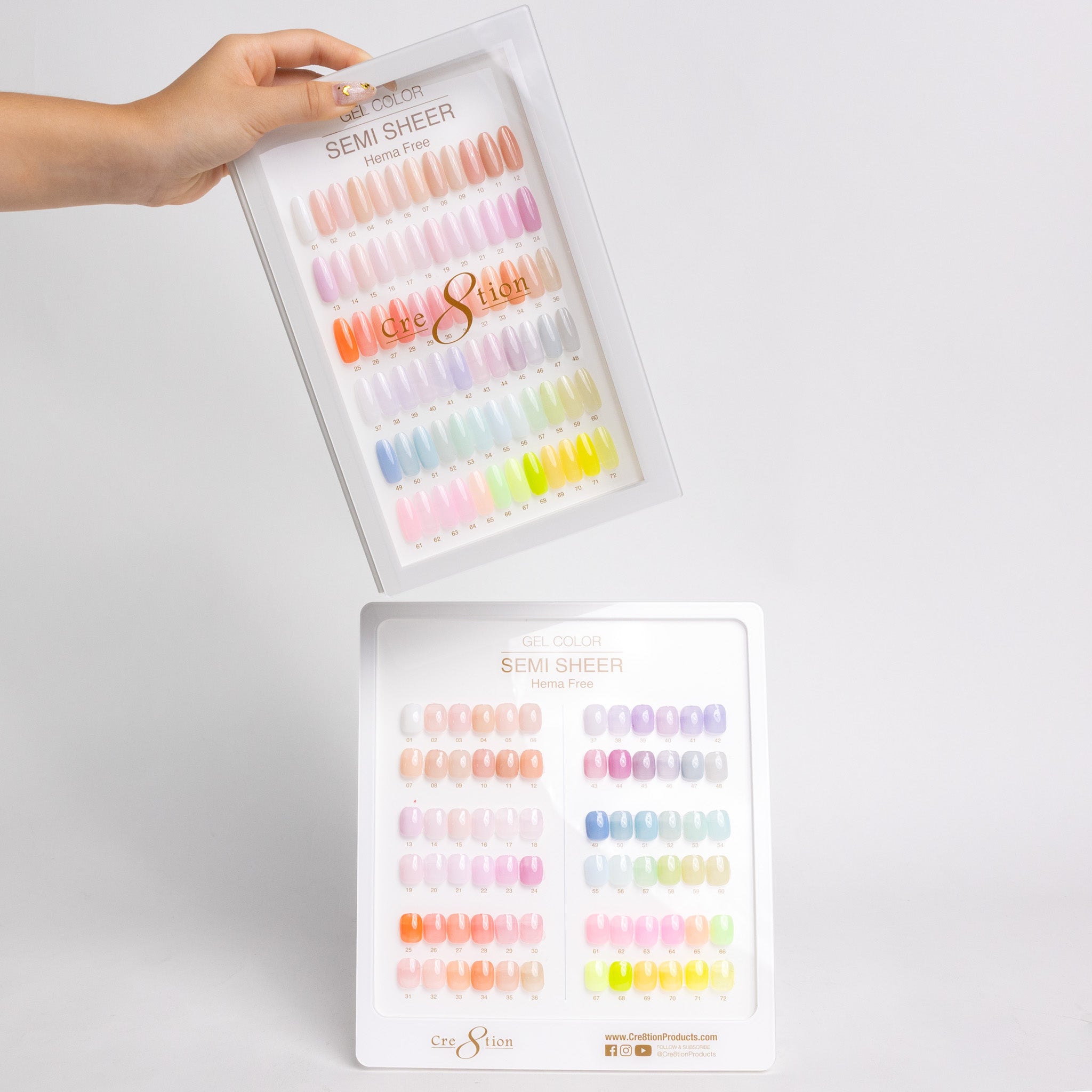 Cre8tion Acrylic Booklet - Hema Free Semi-Sheer Collection 72 colors