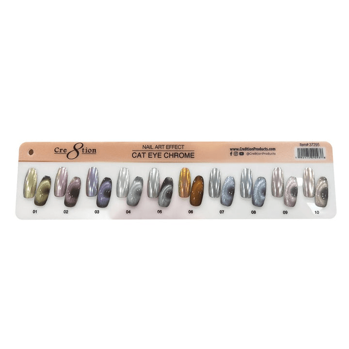 Cre8tion Cat Eye Chrome Color Board 10 colors
