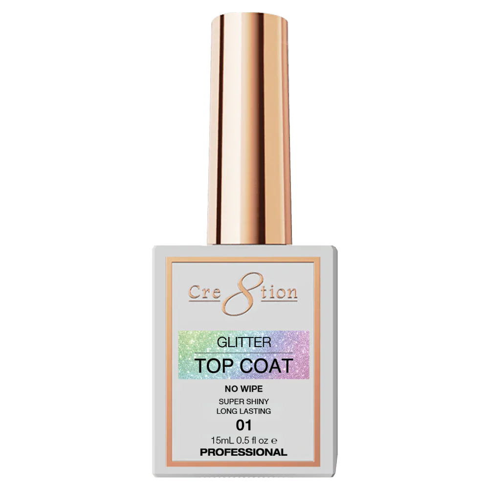 Cre8tion Glitter Top Coat 0.5oz 01