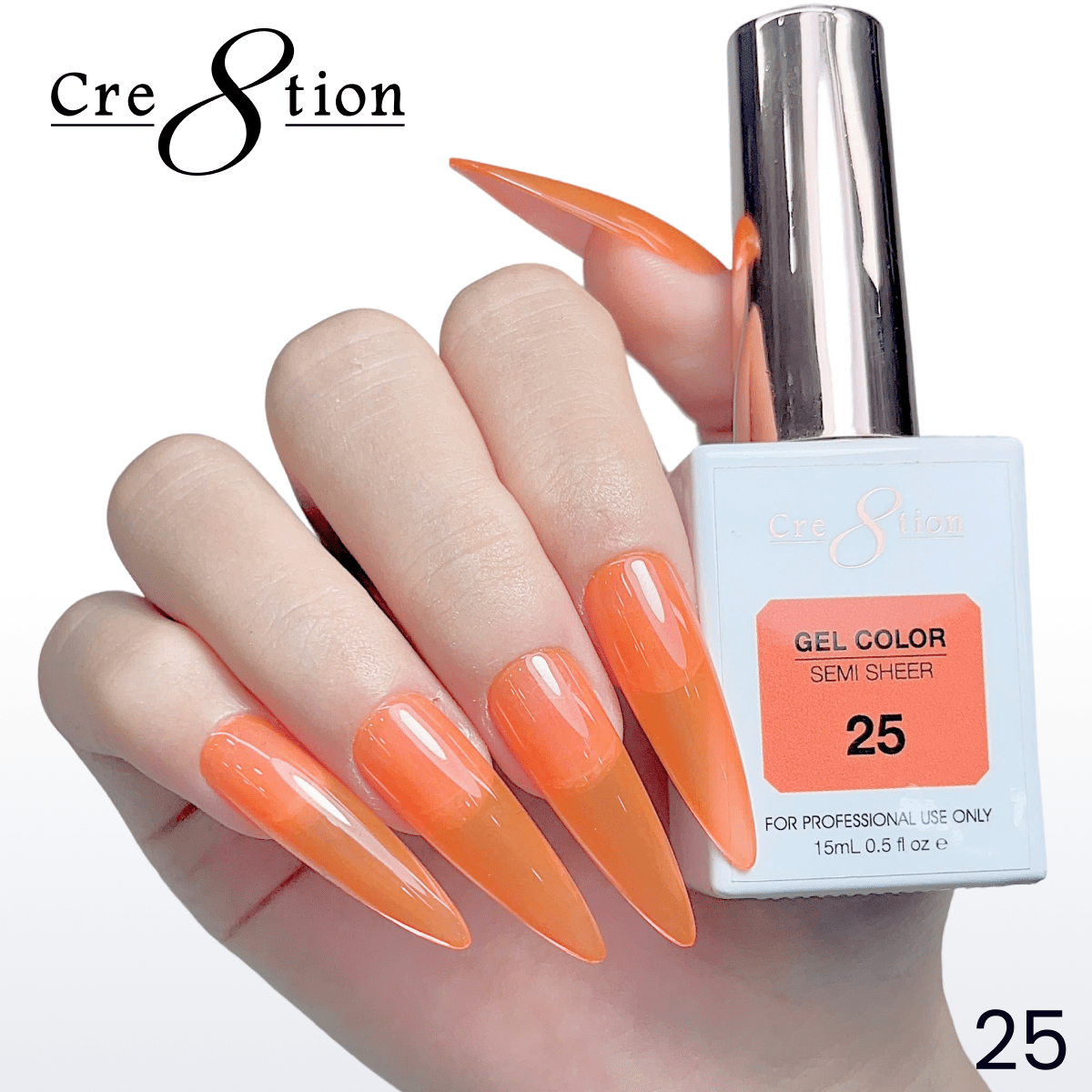 Cre8tion Hema Free Semi-Sheer Collection 0.5oz -  Coral Color