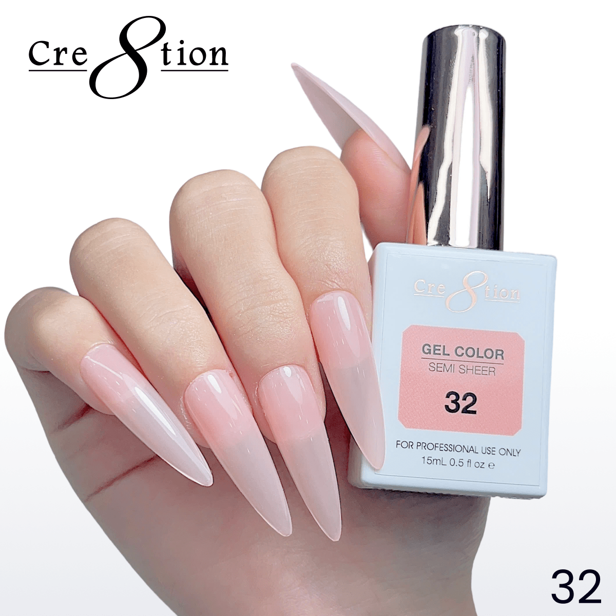 Cre8tion Hema Free Semi-Sheer Collection 0.5oz -  Coral Color