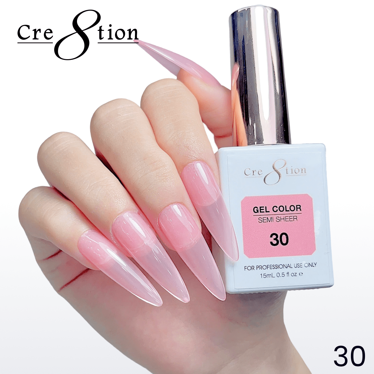 Cre8tion Hema Free Semi-Sheer Collection 0.5oz -  Coral Color