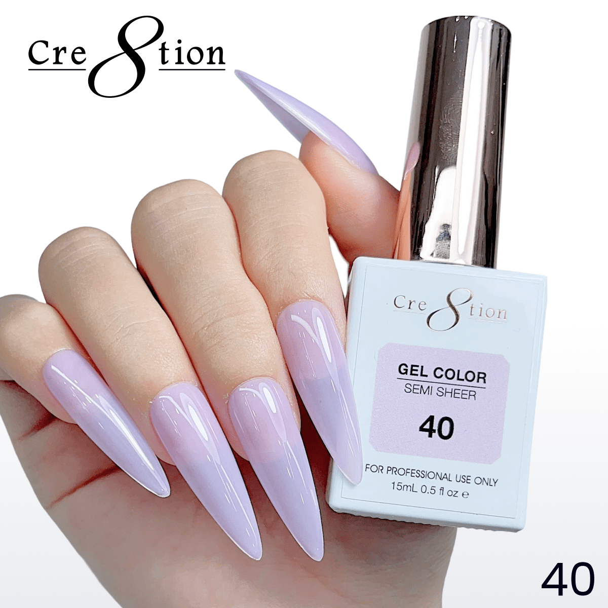 Cre8tion Hema Free Semi-Sheer Collection 0.5oz - Mauve Color