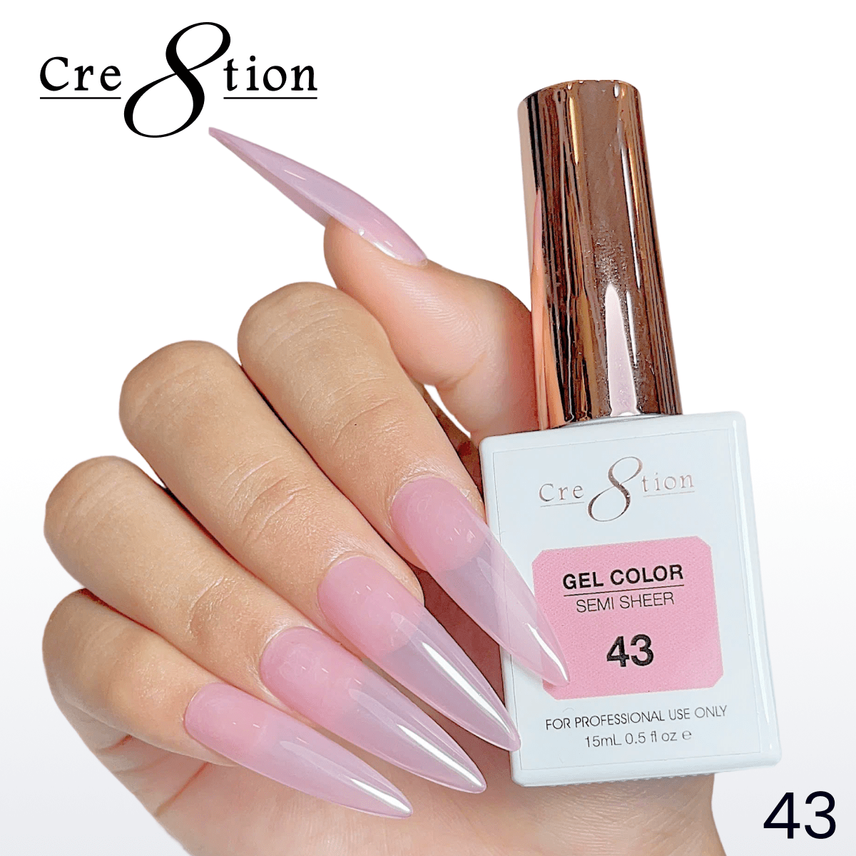 Cre8tion Hema Free Semi-Sheer Collection 0.5oz - Mauve Color