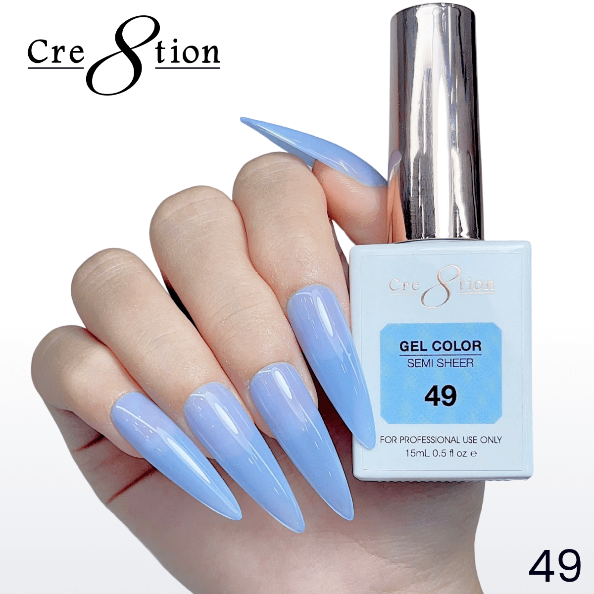 Cre8tion Hema Free Semi-Sheer Collection 0.5oz - Mint Sky Color