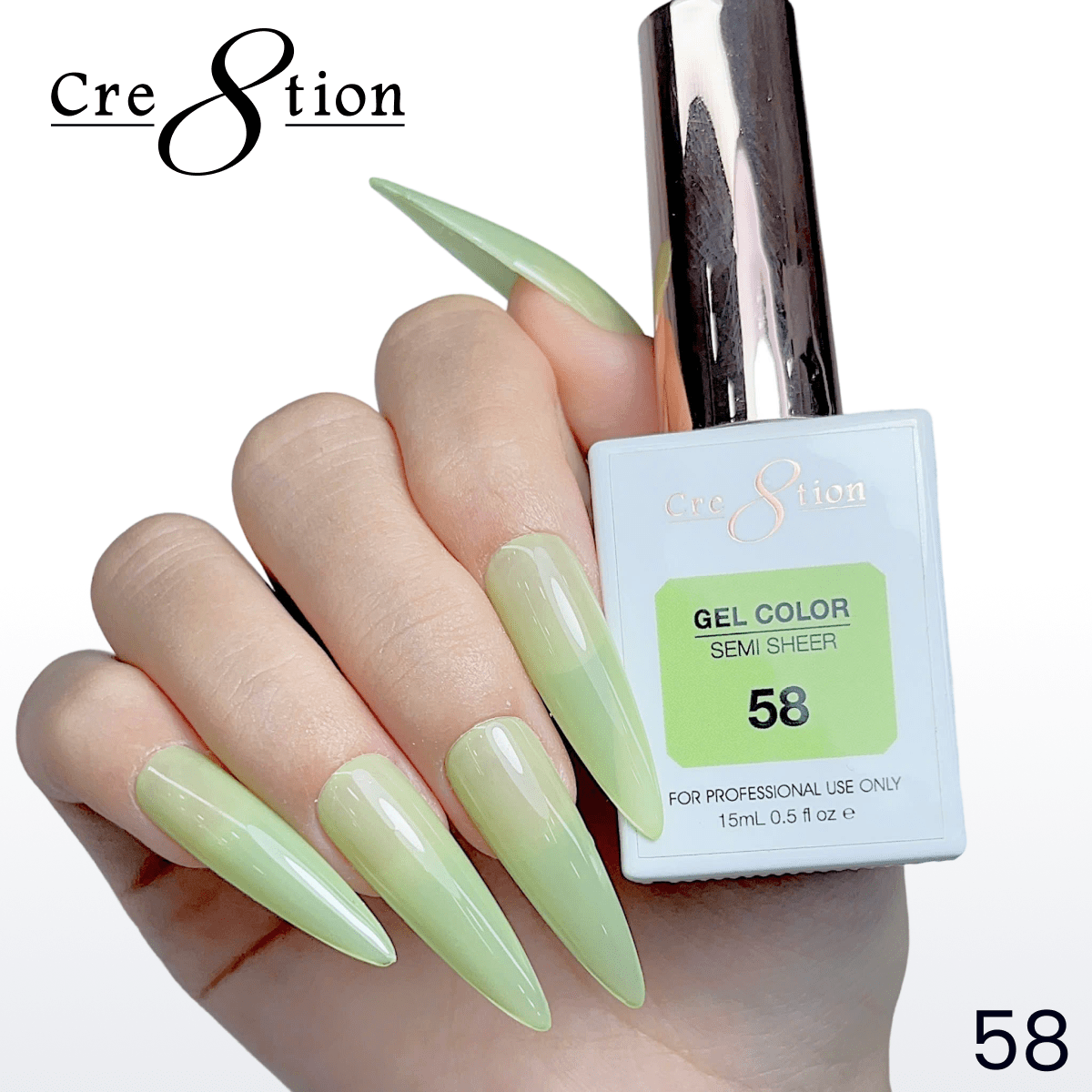 Cre8tion Hema Free Semi-Sheer Collection 0.5oz - Mint Sky Color