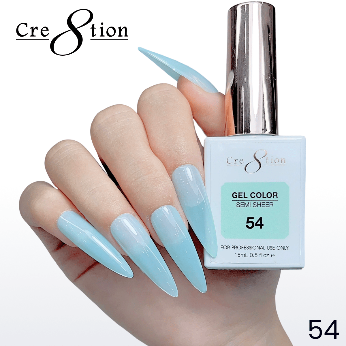 Cre8tion Hema Free Semi-Sheer Collection 0.5oz - Mint Sky Color