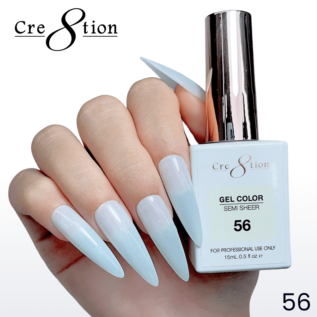 Cre8tion Hema Free Semi-Sheer Collection 0.5oz - Mint Sky Color