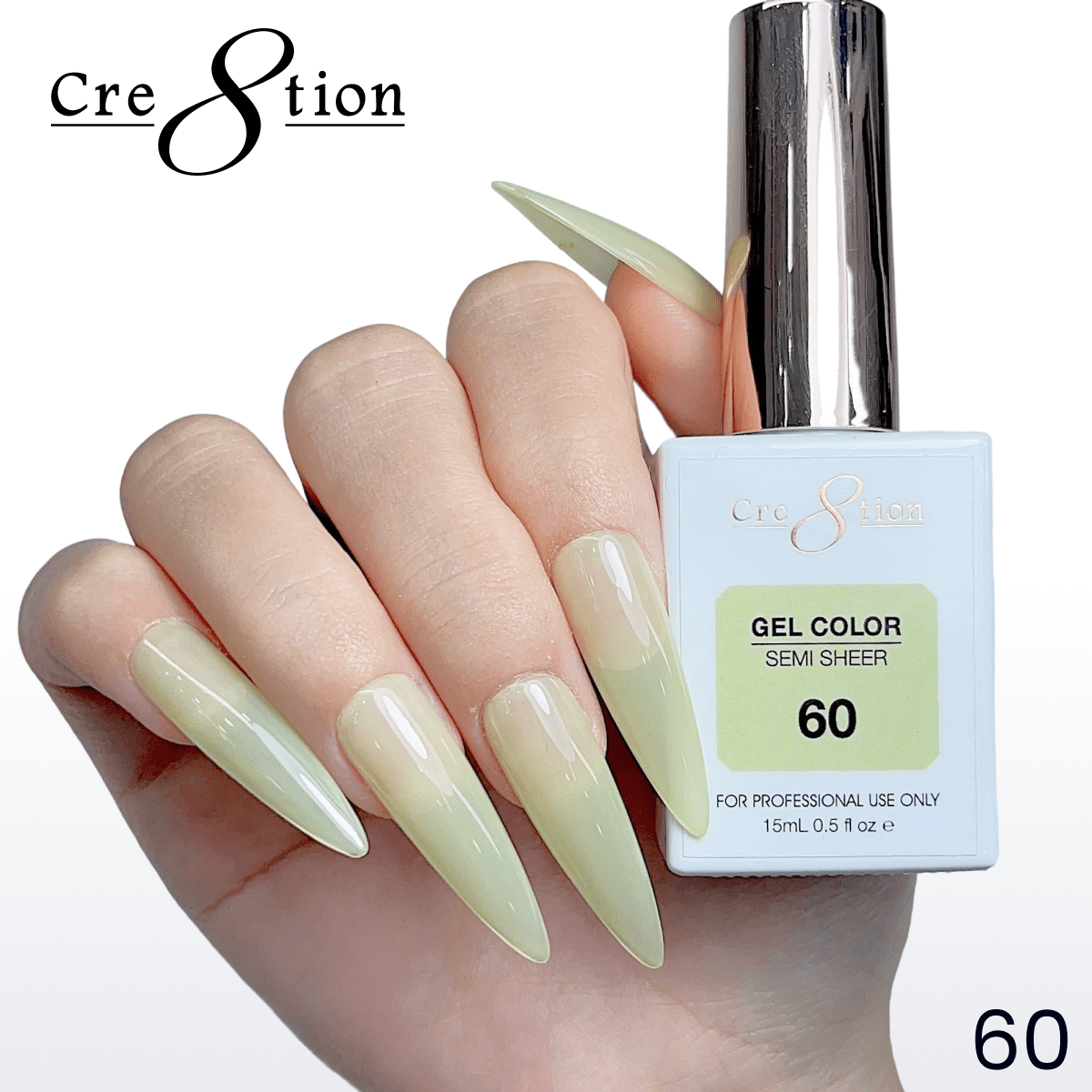 Cre8tion Hema Free Semi-Sheer Collection 0.5oz - Mint Sky Color