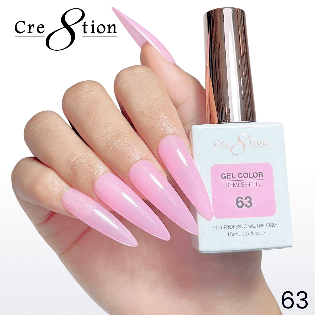 Cre8tion Hema Free Semi-Sheer Collection 0.5oz - Neon Color