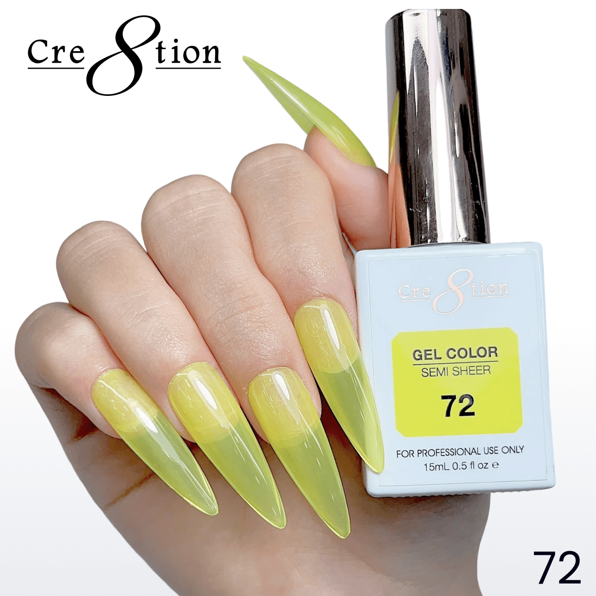 Cre8tion Hema Free Semi-Sheer Collection 0.5oz - Neon Color