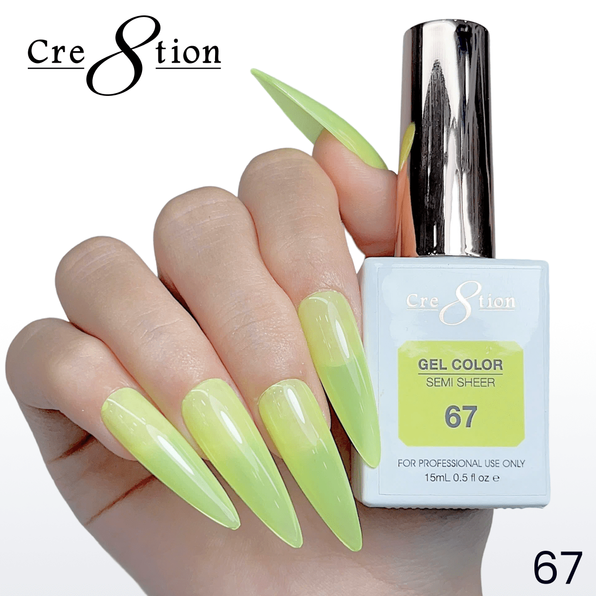 Cre8tion Hema Free Semi-Sheer Collection 0.5oz - Neon Color