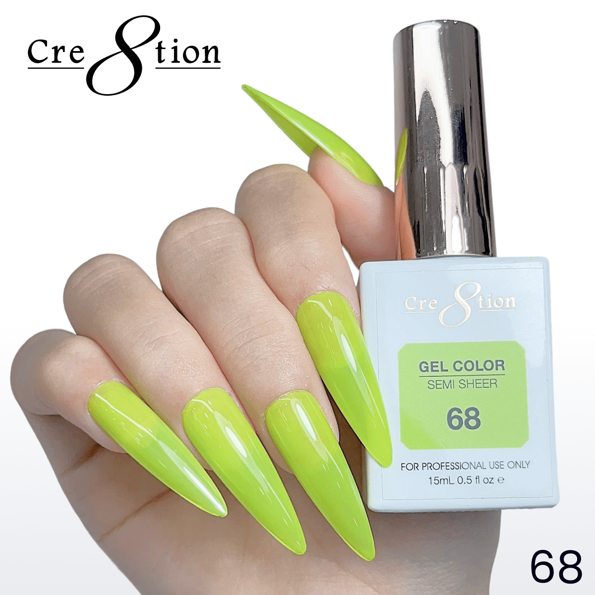Cre8tion Hema Free Semi-Sheer Collection 0.5oz - Neon Color