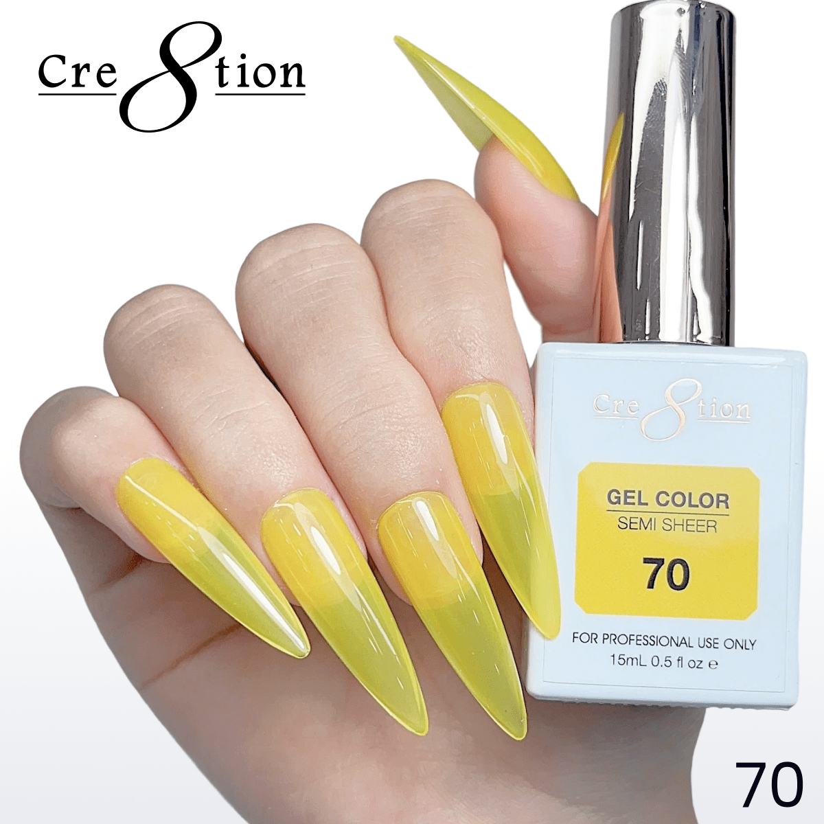 Cre8tion Hema Free Semi-Sheer Collection 0.5oz - Neon Color