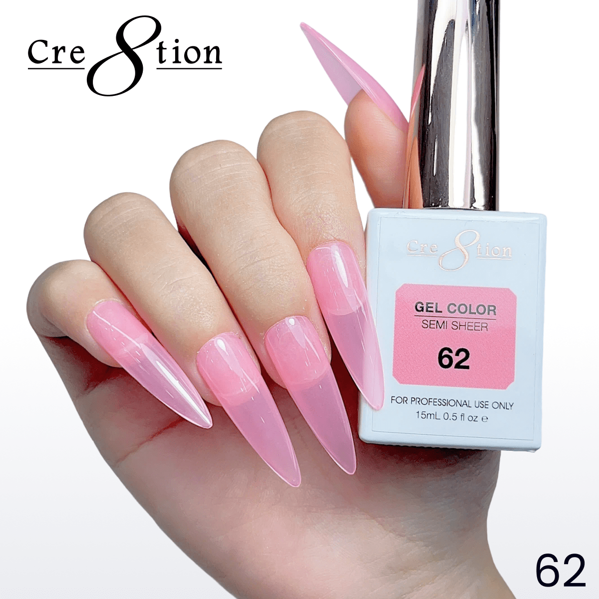 Cre8tion Hema Free Semi-Sheer Collection 0.5oz - Neon Color