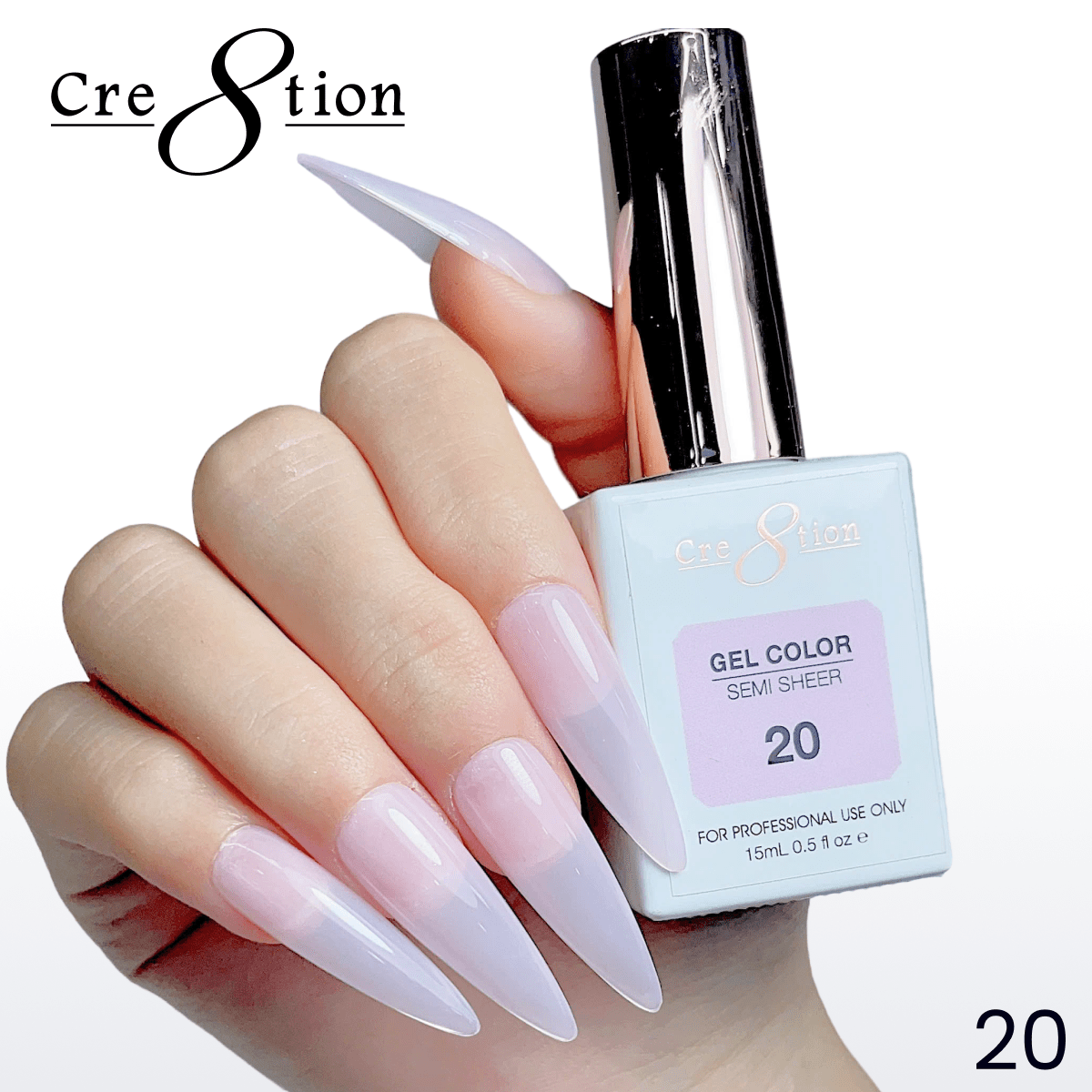 Cre8tion Hema Free Semi-Sheer Collection 0.5oz - Pink Color