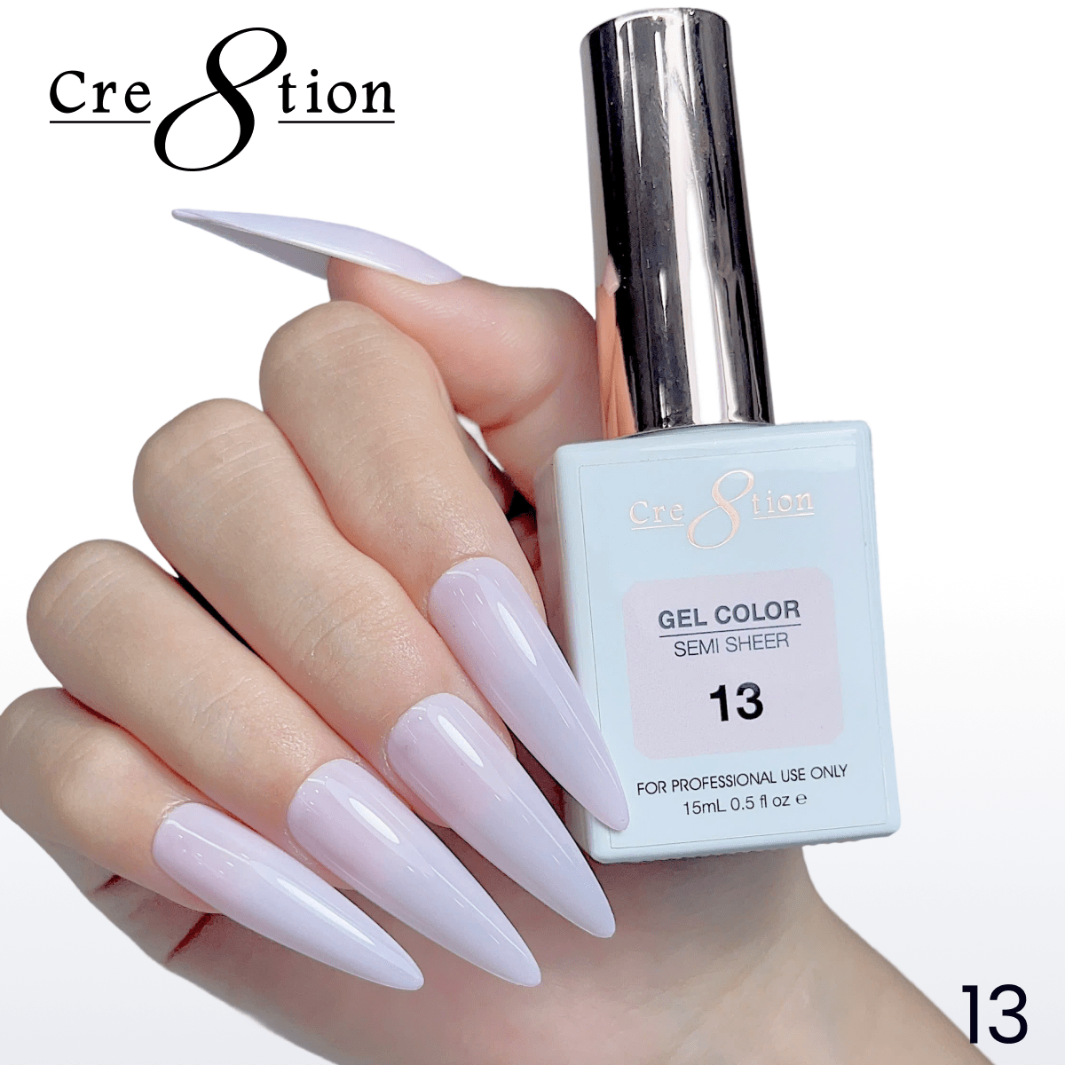 Cre8tion Hema Free Semi-Sheer Collection 0.5oz - Pink Color