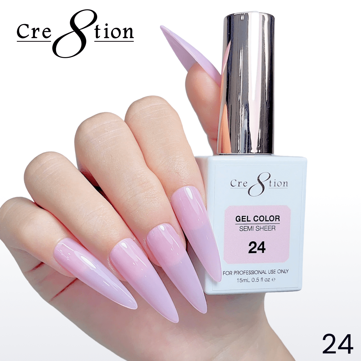 Cre8tion Hema Free Semi-Sheer Collection 0.5oz - Pink Color