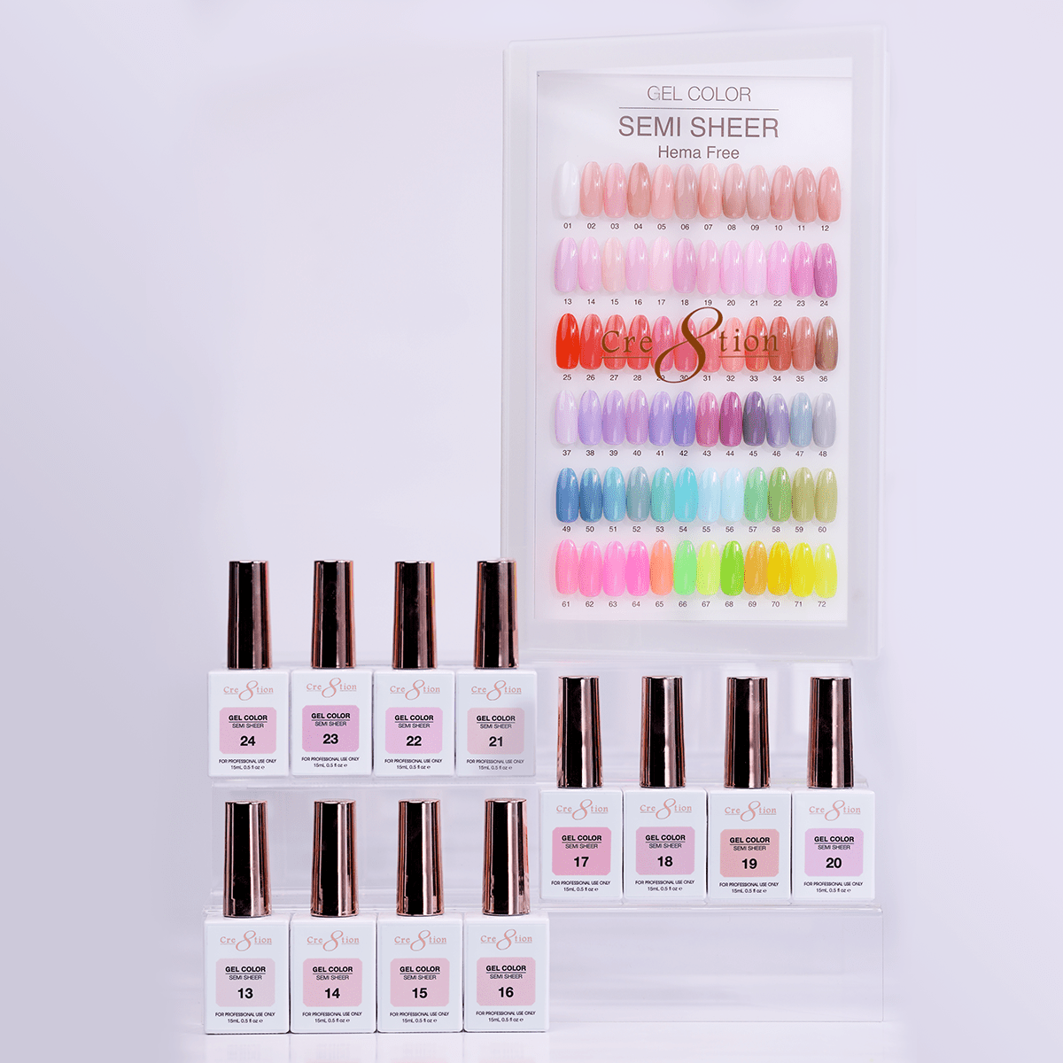 Cre8tion Hema Free Semi-Sheer Collection 0.5oz - Pink Color