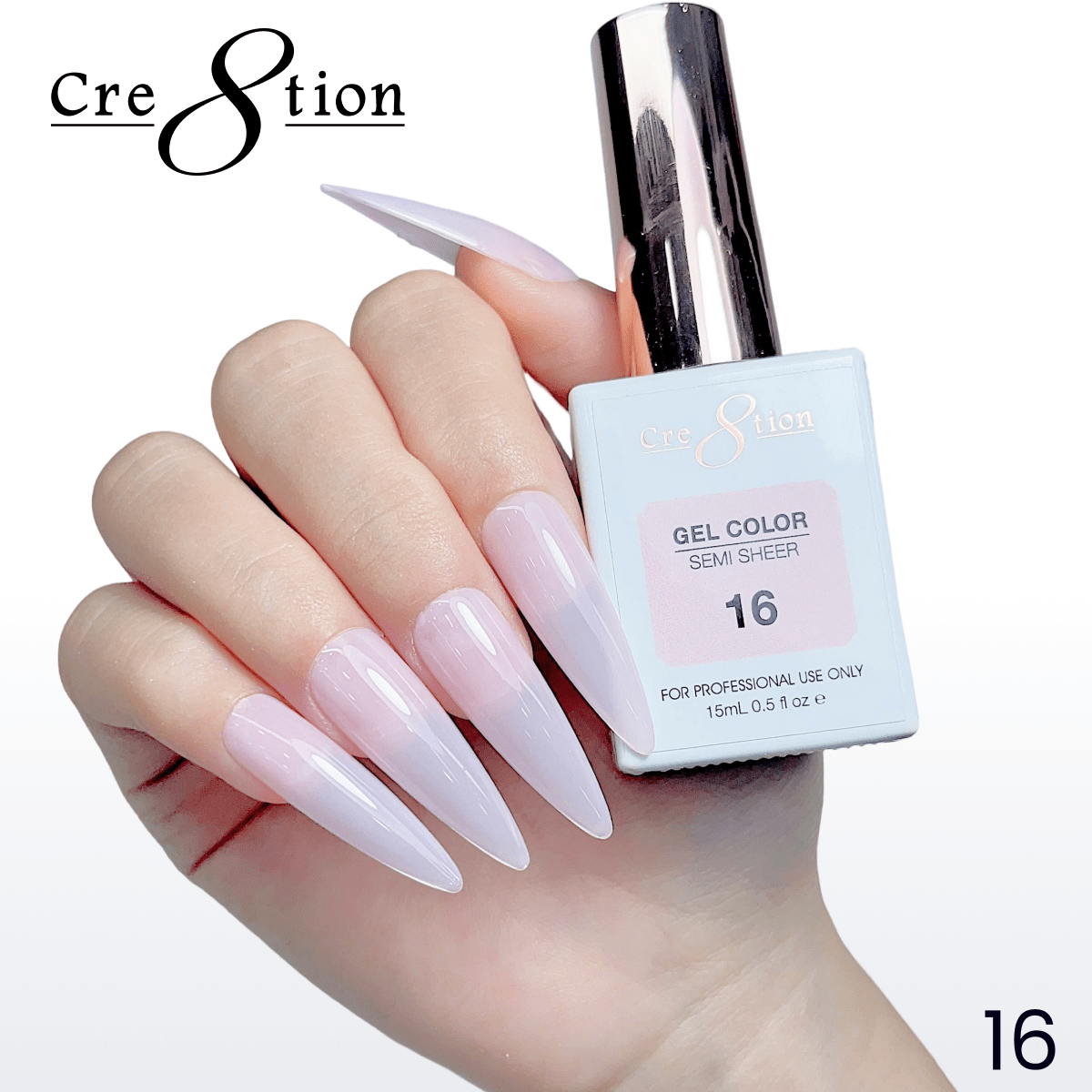 Cre8tion Hema Free Semi-Sheer Collection 0.5oz - Pink Color