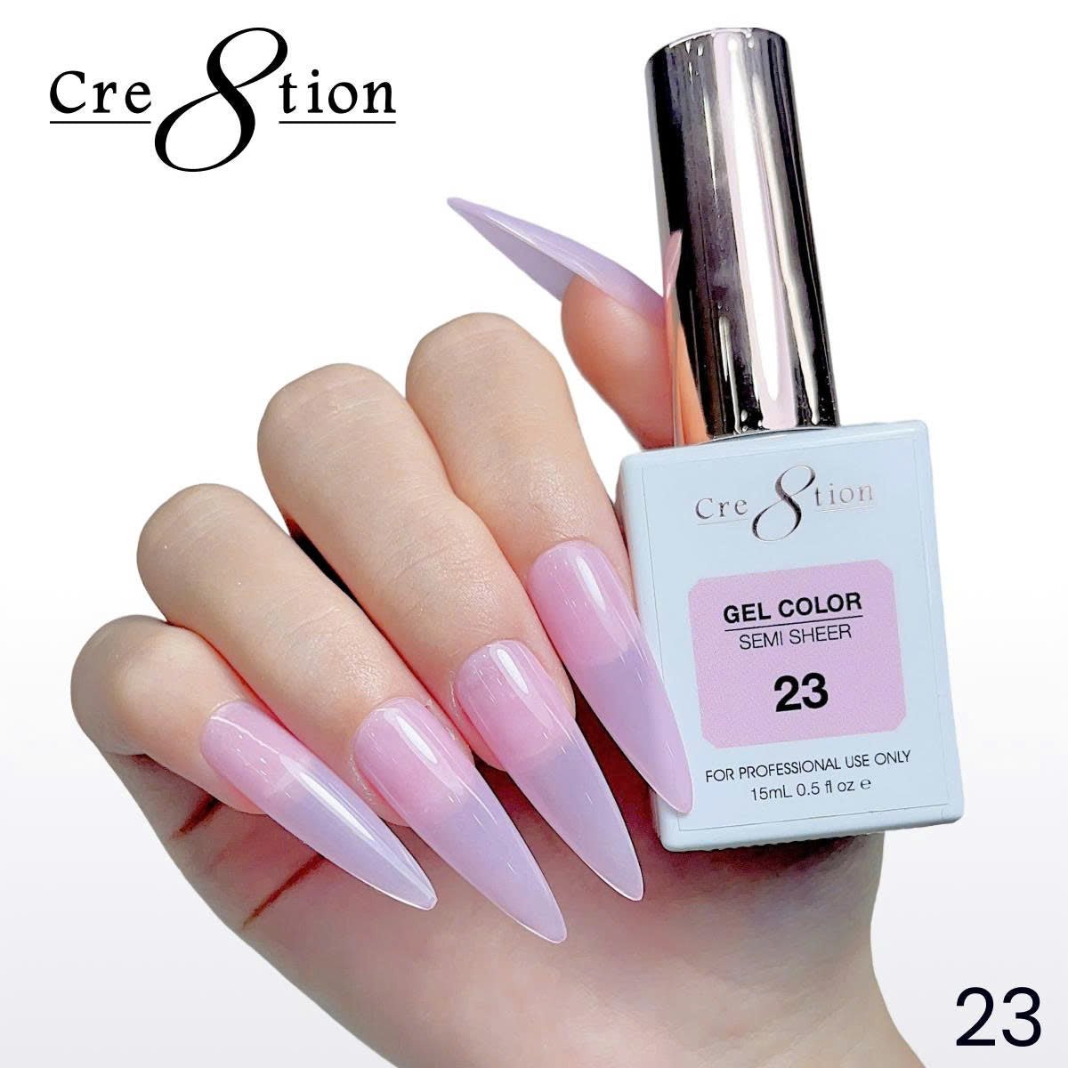 Cre8tion Hema Free Semi-Sheer Collection 0.5oz - Pink Color