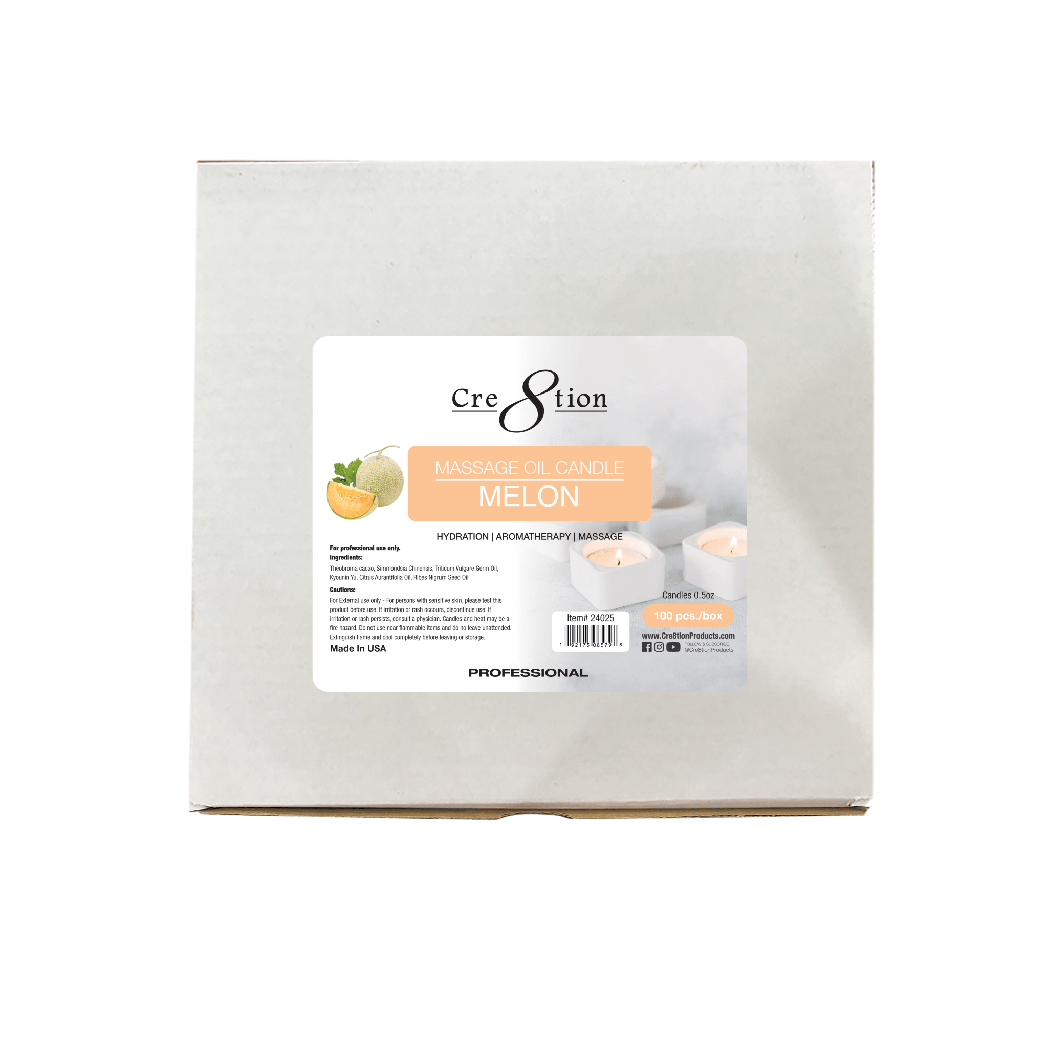 Cre8tion Massage Oil Candles - Tealight 0.5oz
