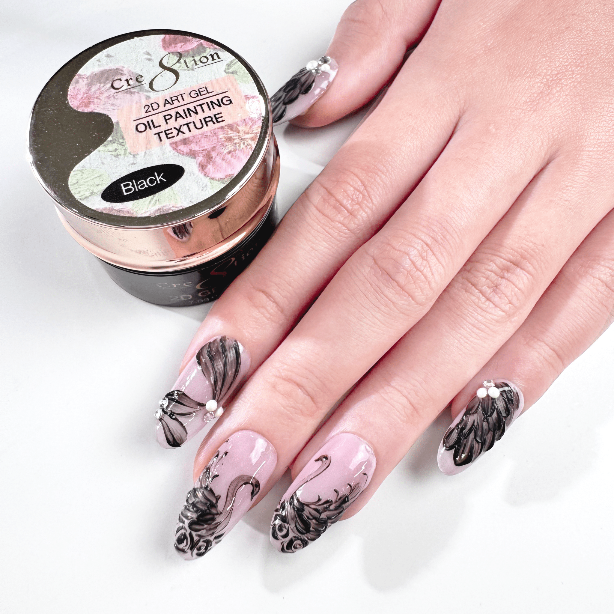 Cre8tion Nail 2D Canvas Painting Gel 0.26oz Black