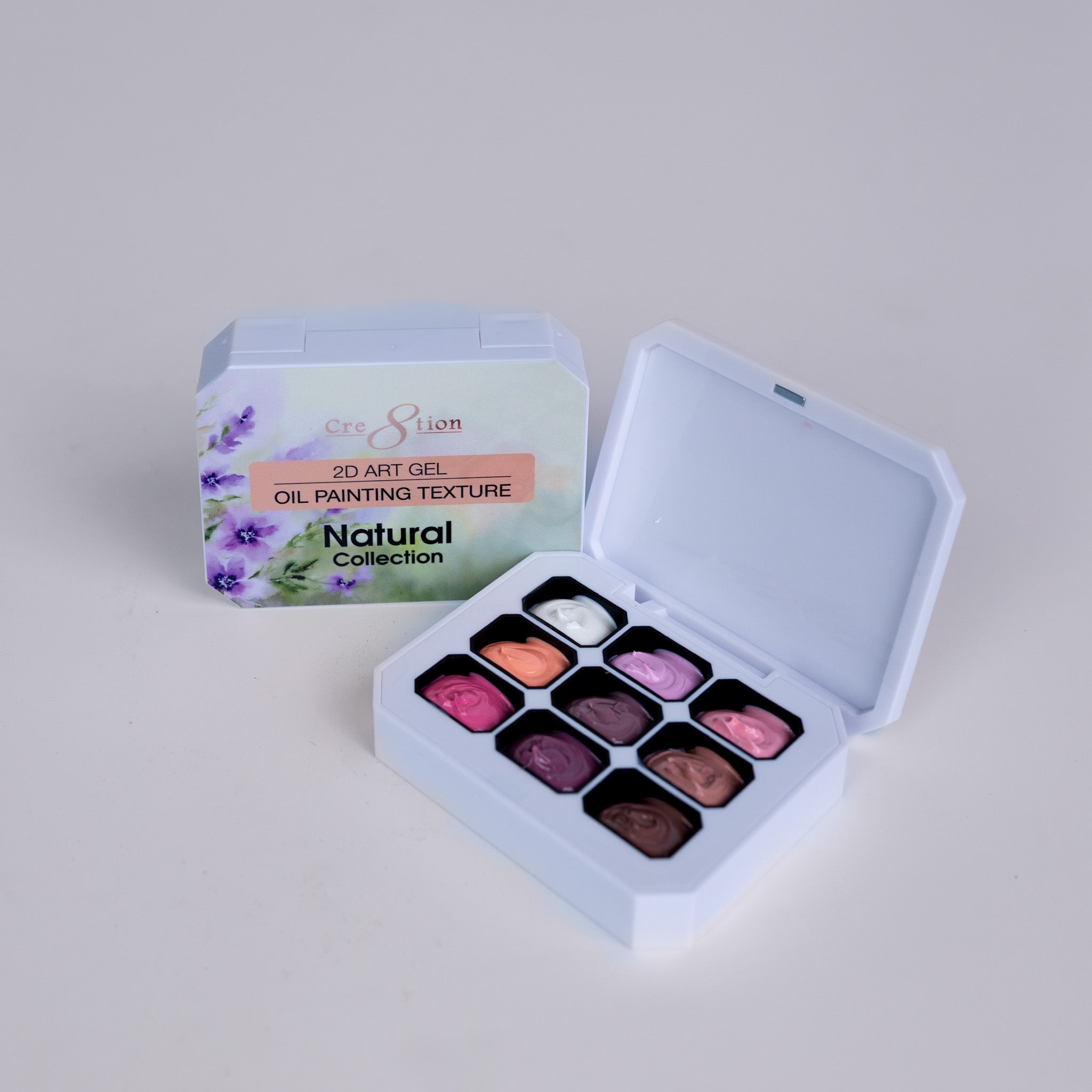 Cre8tion Nail 2D Canvas Painting Gel Palette - Natural Collection