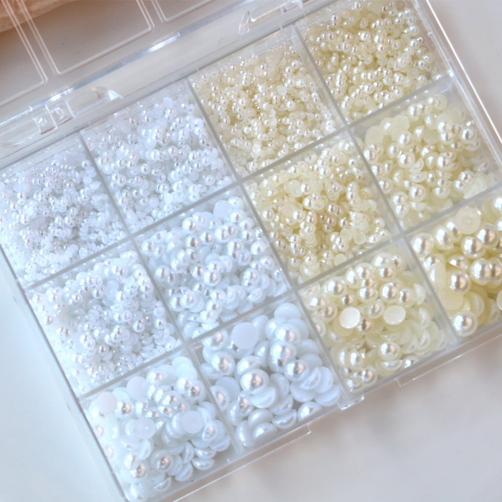 Cre8tion Nail Art Accessory Pearl Flat Bottom 03
