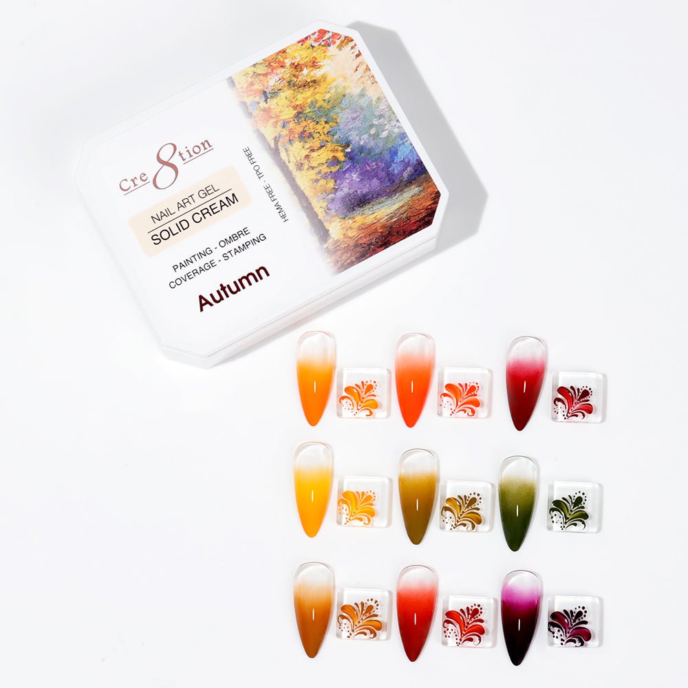 Cre8tion Nail Art Gel - Solid Cream Collection - Autumn