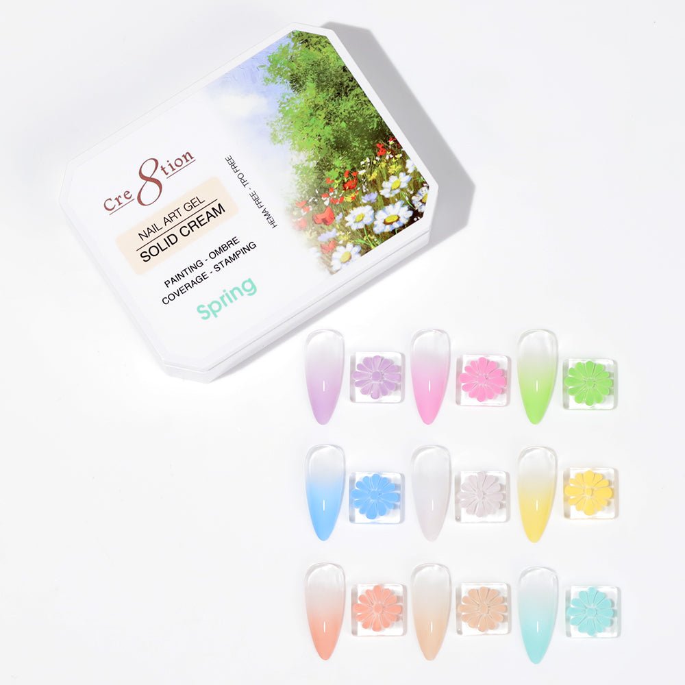 Cre8tion Nail Art Gel - Solid Cream Collection - Spring